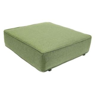 Hampton Bay Clairborne Solid Green Replacement Outdoor Ottoman Cushion CLAQ1CU 1PK