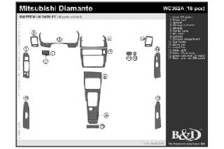 2000 2004 Mitsubishi Diamante Wood Dash Kits   B&I WD362A DCF   B&I Dash Kits