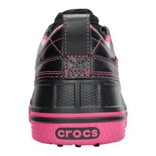 Womens Crocs AllCast Duck Golf Shoe Black/Hot Pink   15504722