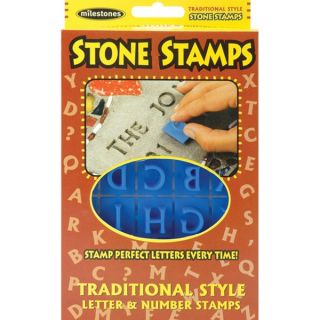 Stone Stamps   20 Double sided Victorian style Letters and Numbers