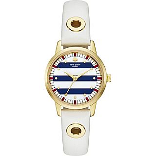 kate spade new york Leather And Gold Tone Mini Metro Watch