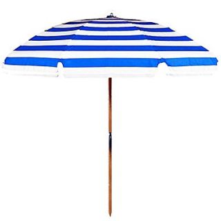 Frankford Umbrellas 7.5 Beach Umbrella; Blue / White Stripe