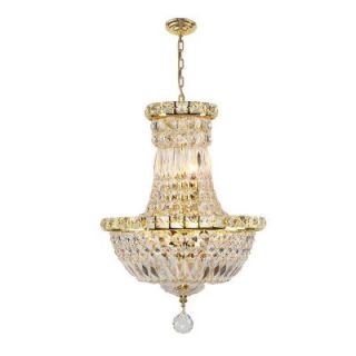 Worldwide Lighting Empire Collection 6 Light Gold Crystal Chandelier W83032G12