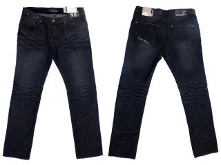 New Mens Dark Blue Slim Fit Denim Jeans Size Waist 31 32 33 34 36 38 Reg Long