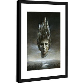 Head Castle Surreal Artists Mixed Media Framed Graphic Art by Marmont