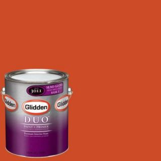 Glidden Team Colors 1 gal. #NFL 172B NFL Denver Broncos Orange Semi Gloss Interior Paint and Primer NFL 172B SG 01
