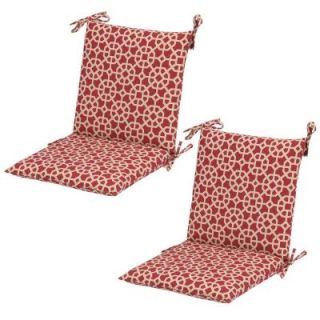 Hampton Bay Chili Matrix Mid Back Outdoor Dining Chair Cushion (2 Pack) 7410 02224800