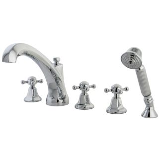 Kingston Brass KS43215BX Roman Polished Chrome  Two Handle with Handshower Roman Tub Faucets